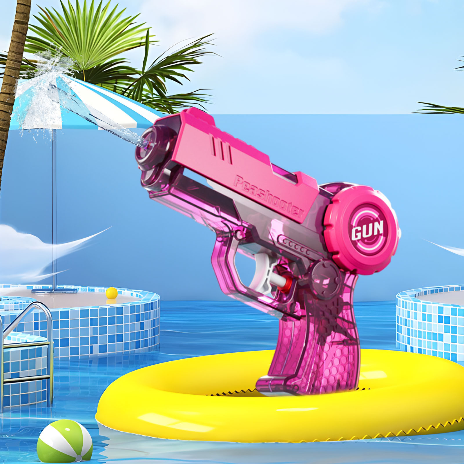 Leak-Proof Water Sprayer Toy for Kids, High-Pressure Water Blaster, Outdoor Pool and Beach Squirt Gun, Durable ABS Summer Water Shooter for Backyard Fun